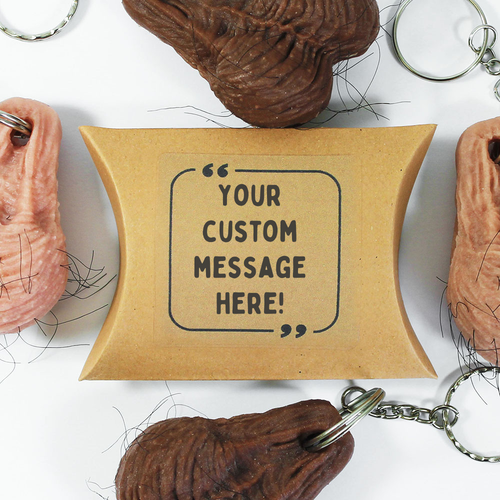 Custom Packet with Hairy Testicle Keyring